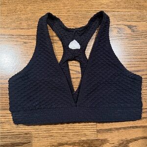 Booty by Brabants Textured Black Sports Bra
